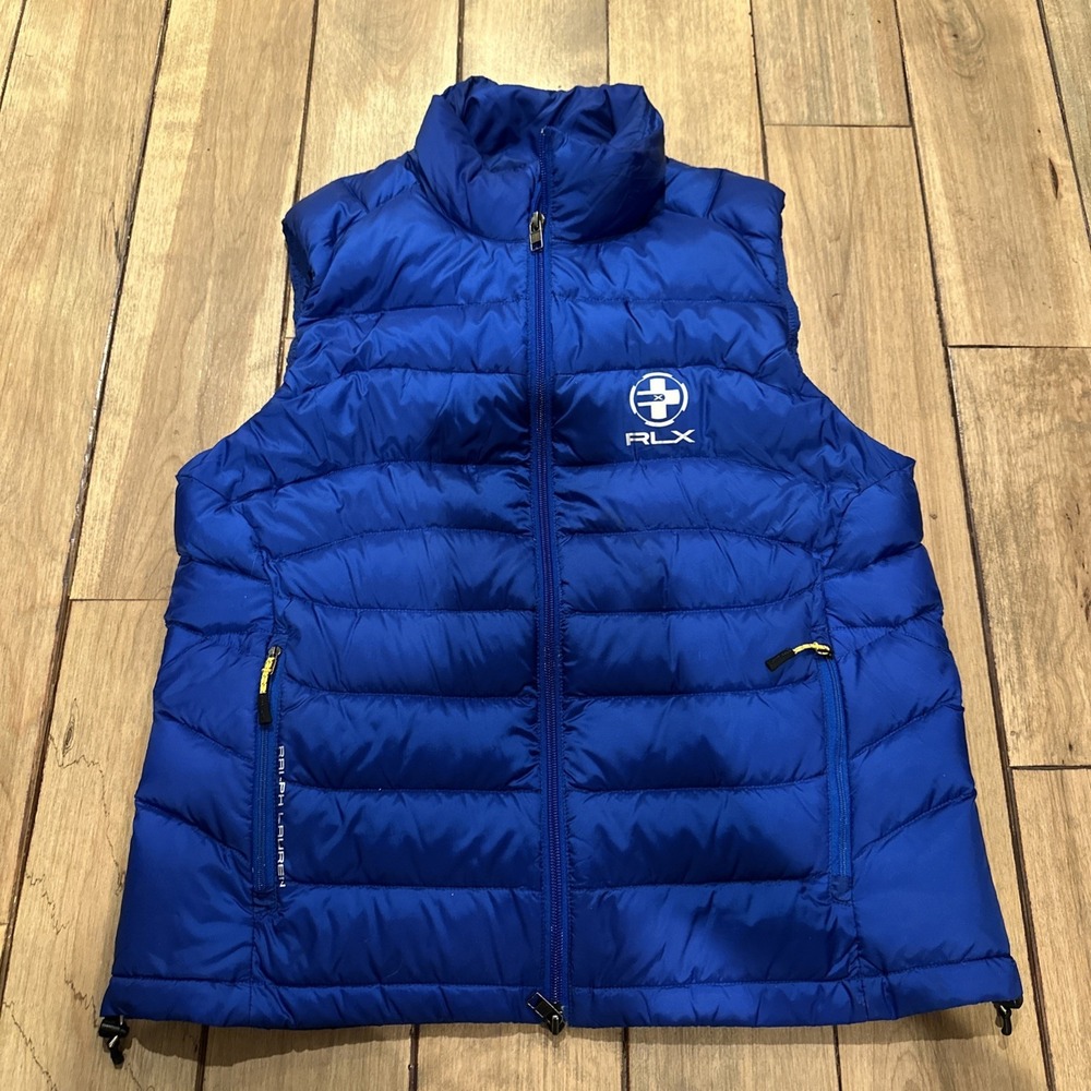 Ralph Lauren RLX Down Puffer‎ Vest Packable Lightweight Blue Women's Medium M